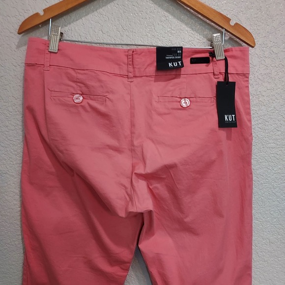 NEW Kut  From Kloth Coral Capri Chinos Size 10 - Picture 7 of 12
